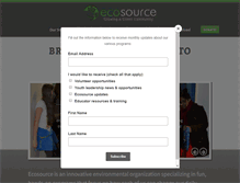 Tablet Screenshot of ecosource.ca